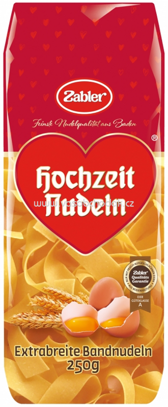 Zabler Hochzeit Nudeln Extrabreite Bandnudeln, 250g Zabler Hochzeit Nudeln Extrabreite Bandnudeln, 250g