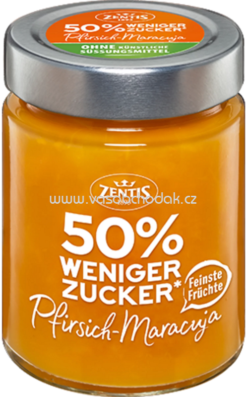 Zentis 50% Weniger Zucker Pfirsich-Maracuja, 195g