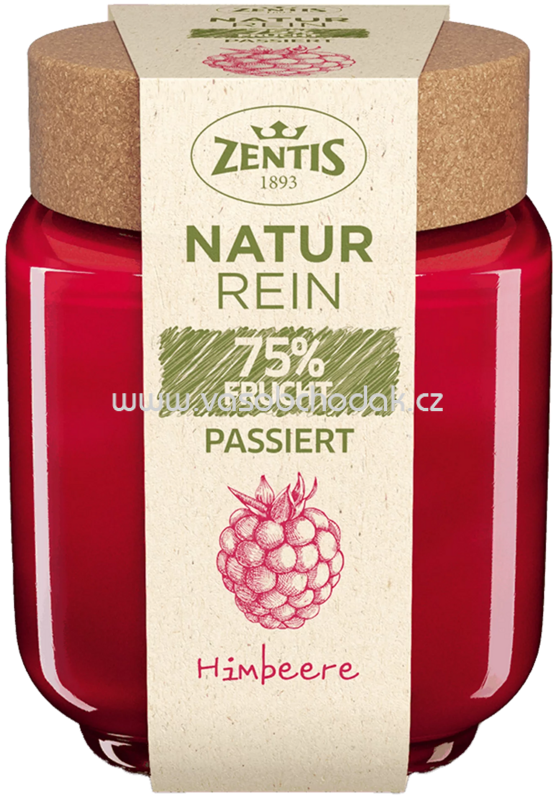 Zentis Natur Rein 75% Frucht Passiert Himbeere, 200g