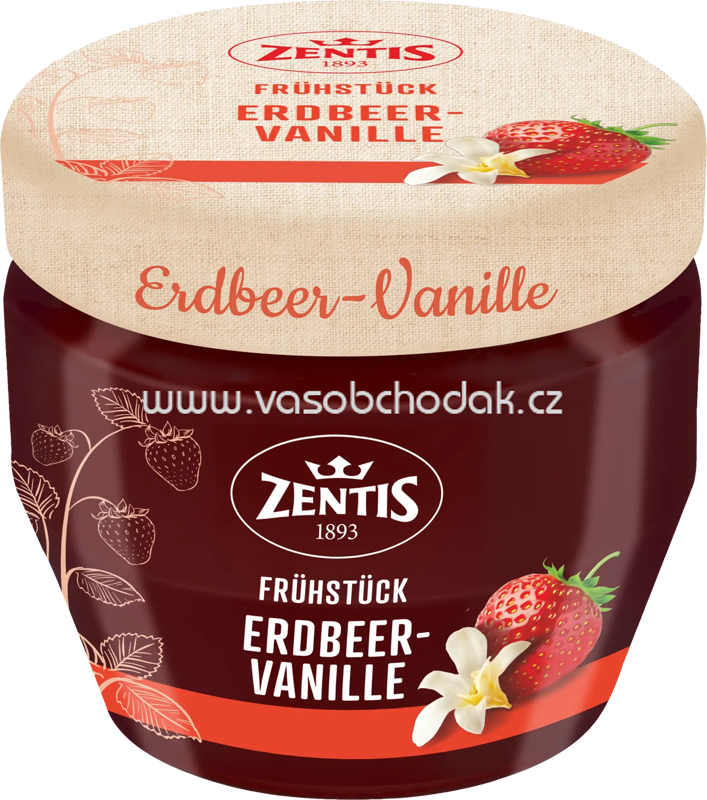 Zentis Frühstücks Konfitüre Erdbeer-Vanille, 230g Zentis Frühstücks Konfitüre Erdbeer-Vanille, 230g