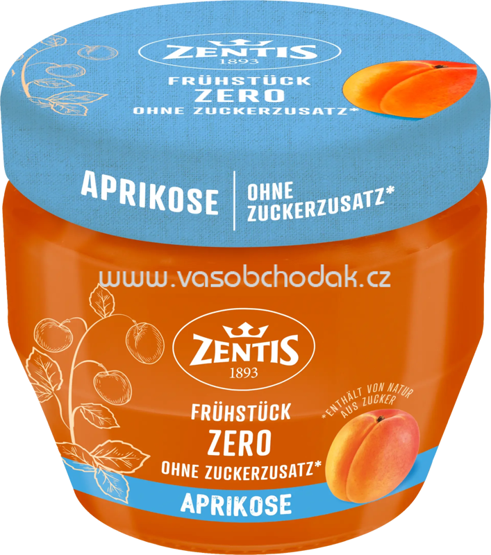 Zentis Frühstücks Konfitüre Zero Aprikose, 210g Zentis Frühstücks Konfitüre Zero Aprikose, 210g