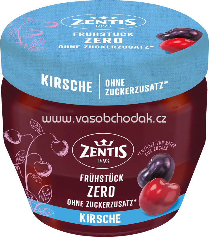 Zentis Frühstücks Konfitüre Zero Kirsche, 210g Zentis Frühstücks Konfitüre Zero Kirsche, 210g