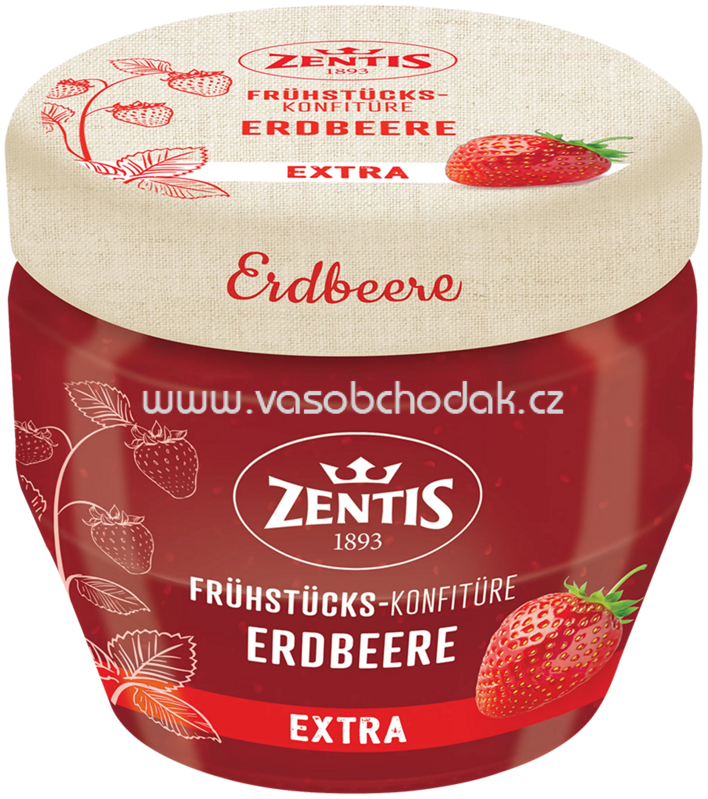 Zentis Frühstücks Konfitüre Erdbeere Extra, 230g