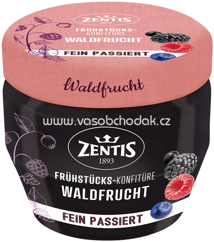 Zentis Frühstücks Konfitüre Waldfrucht Fein Passiert, 230g Zentis Frühstücks Konfitüre Waldfrucht Fein Passiert, 230g