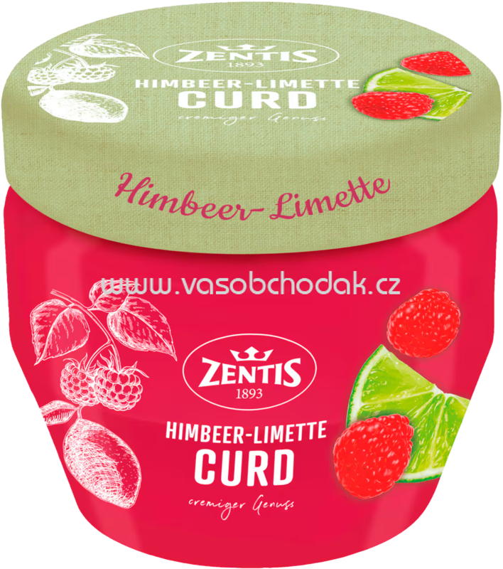 Zentis Frühstücks Himbeer-Limette Curd, 220g Zentis Frühstücks Himbeer-Limette Curd, 220g