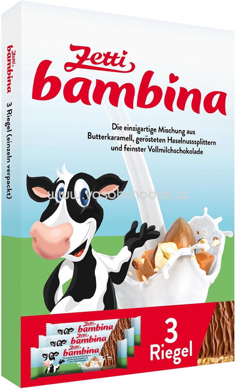 Zetti bambina Vollmilch Riegel, 3x45g, 135g Zetti bambina Vollmilch Riegel, 3x45g, 135g