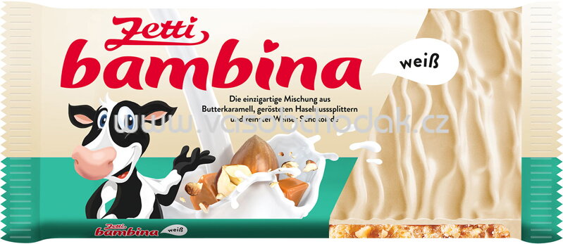 Zetti bambina weiß Tafel, 100g