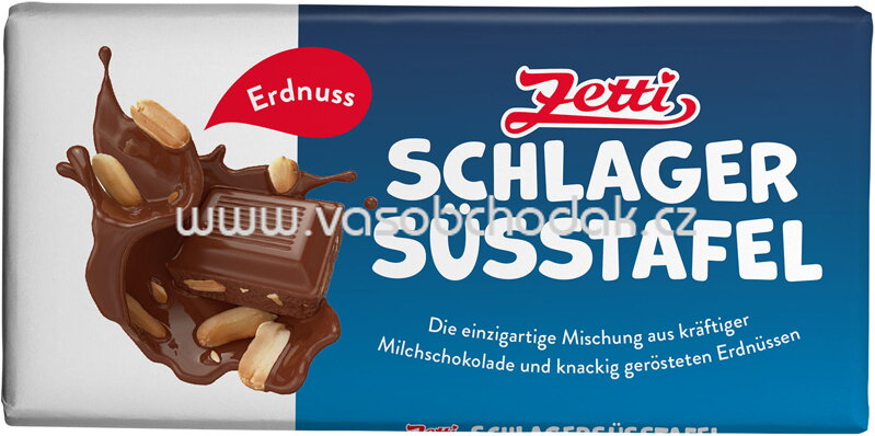 Zetti Schlagersüsstafel Erdnuss, 100g