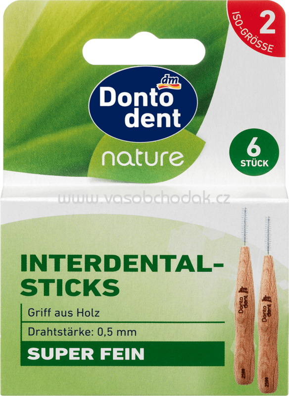 Dontodent Nature Interdental-Sticks, ISO 2, 0,5 mm, 6 St Dontodent Nature Interdental-Sticks, ISO 2, 0,5 mm, 6 St