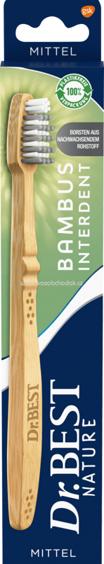 Dr. Best Zahnbürste Bambus Interdent mittel, 1 St Dr. Best Zahnbürste Bambus Interdent mittel, 1 St