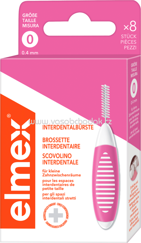 elmex Interdentalbürsten rosa, ISO 0, 0,4 mm, 8 St