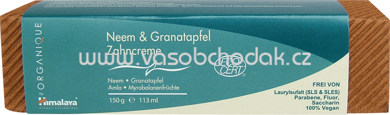 Himalaya Zahnpasta Neem & Granatapfel, fluoridfrei, 150g Himalaya Zahnpasta Neem & Granatapfel, fluoridfrei, 150g