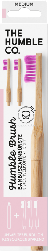 Humble Brush Zahnbürste mit Wechselköpfe medium, 1 St Humble Brush Zahnbürste mit Wechselköpfe medium, 1 St