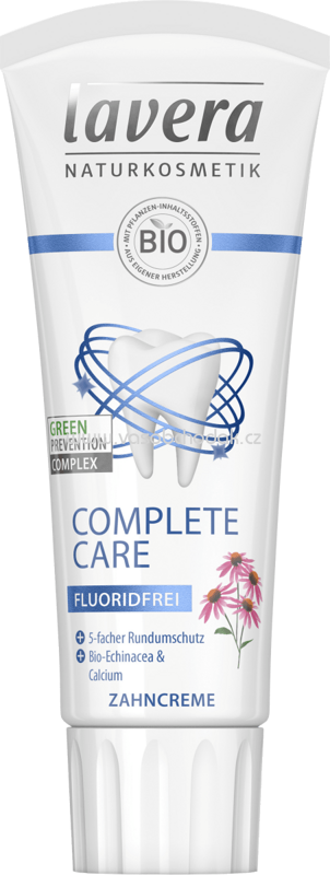 Lavera Zahnpasta Complete Care fluoridfrei mit Bio-Echinacea & Calcium, fluoridfrei, 75 ml Lavera Zahnpasta Complete Care fluoridfrei mit Bio-Echinacea & Calcium, fluoridfrei, 75 ml