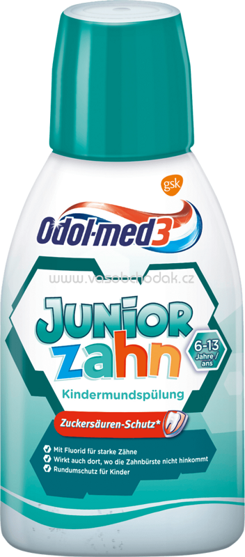 Odol med 3 Mundspülung Kinder Juniorzahn 6-13 Jahre, 300 ml