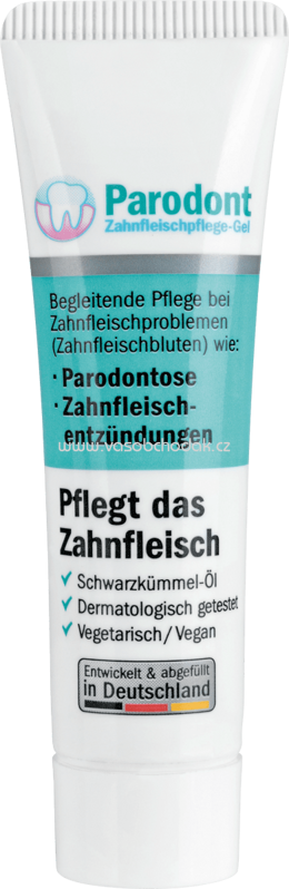 Parodont Zahnfleischpflege-Gel mit Schwarzkümmel-Öl, fluoridfrei, 10 ml