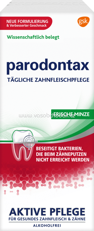 Parodontax Mundspülung Zahnfleischpflege frische Minze, 300 ml