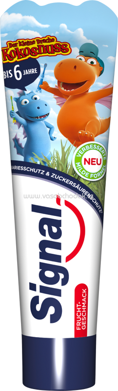 Signal Zahnpasta Kinder, Fruchtgeschmack, bis 6 Jahre, 50 ml Signal Zahnpasta Kinder, Fruchtgeschmack, bis 6 Jahre, 50 ml