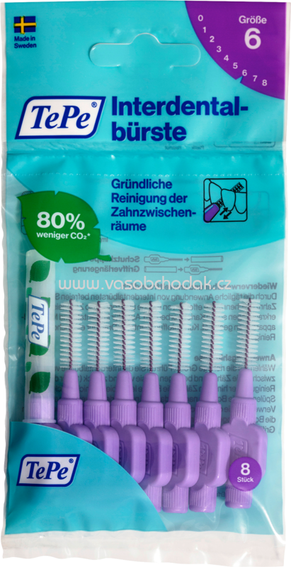 TePe Interdentalbürsten violett, ISO 6, 1,1 mm, 8 St