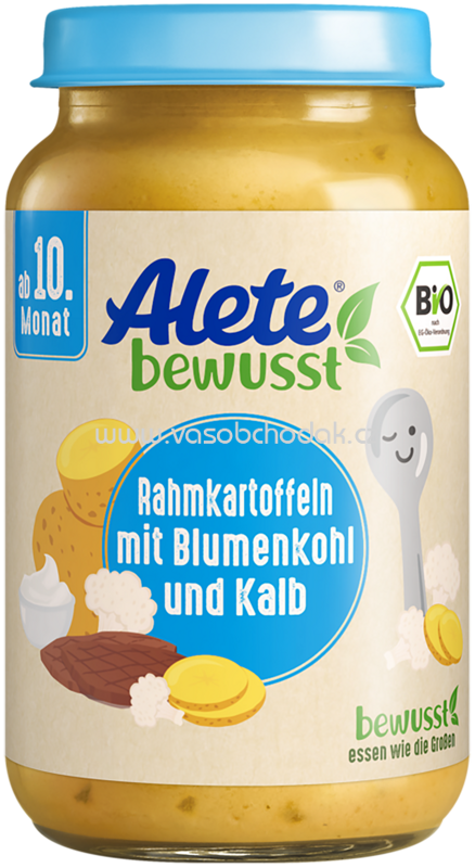 Alete Rahmkartoffeln mit Blumenkohl und Kalb, ab 10. Monat, 220 g