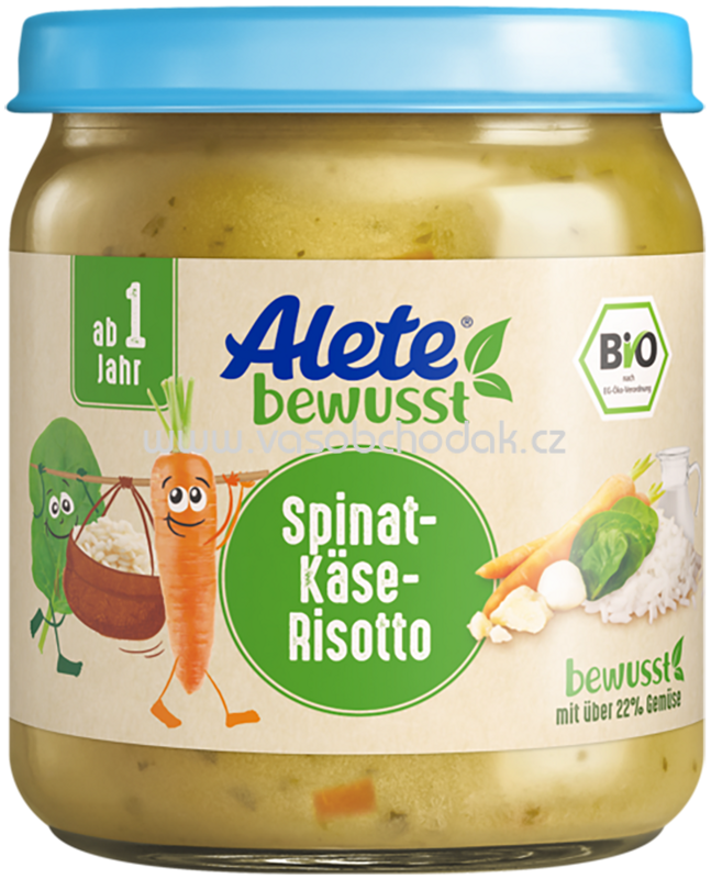 Alete Spinat-Käse-Risotto, ab 1 Jahr, 250g