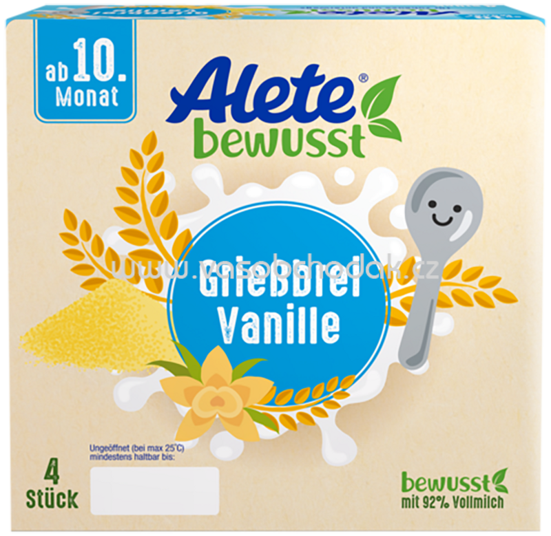 Alete Grießbrei Vanille, ab 10. Monat, 4x100g, 0,4 kg