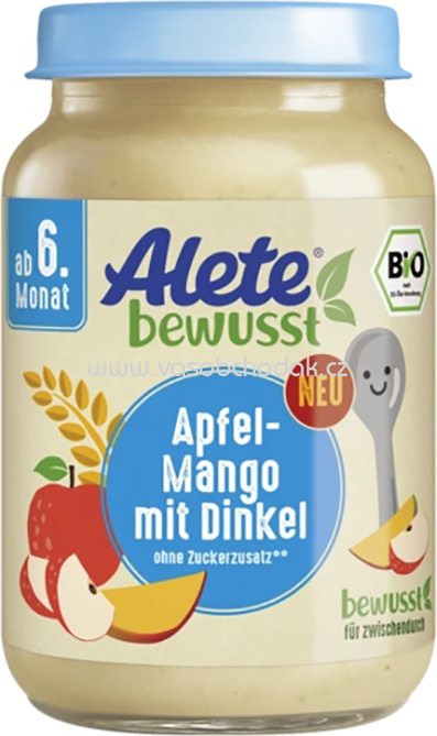Alete Apfel Mango mit Dinkel, ab 6. Monat, 190g