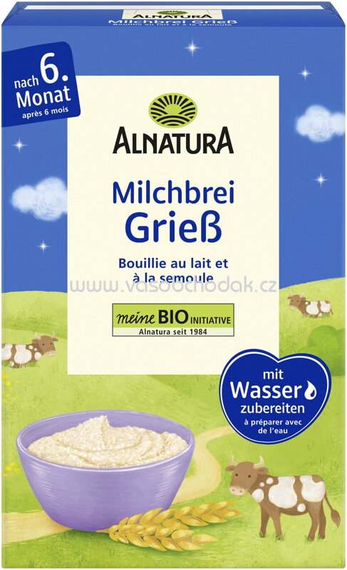 Alnatura Milchbrei Grieß, nach dem 6. Monat, 250g Alnatura Milchbrei Grieß, nach dem 6. Monat, 250g
