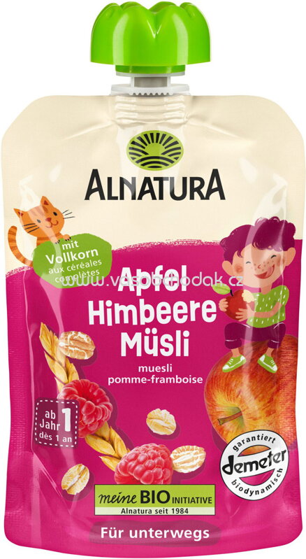Alnatura Quetschbeutel Apfel-Himbeere-Müsli, ab 1 Jahr, 100g