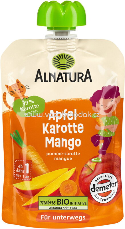 Alnatura Quetschbeutel Apfel-Karotte-Mango, ab 1 Jahr, 100g