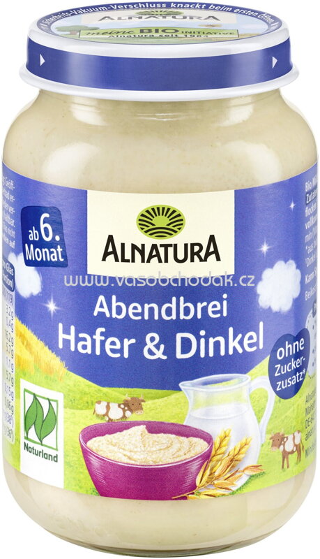 Alnatura Abendbrei Hafer & Dinkel, ab 6. Monat, 190g Alnatura Abendbrei Hafer & Dinkel, ab 6. Monat, 190g