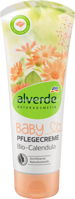 Alverde NATURKOSMETIK Baby Pflegecreme für Gesicht & Körper Bio-Calendula, 100 ml