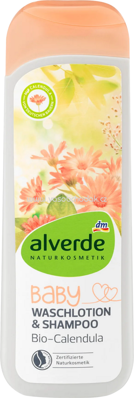 Alverde NATURKOSMETIK Baby Waschlotion & Shampoo Bio-Calendula, 250 ml