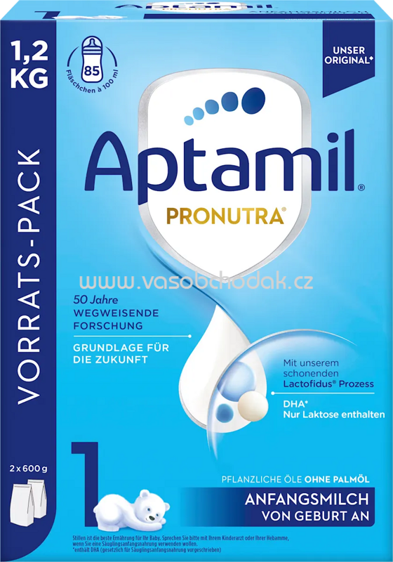 Aptamil Anfangsmilch 1 Pronutra von Geburt an, 1200 g Aptamil Anfangsmilch 1 Pronutra von Geburt an, 1200 g