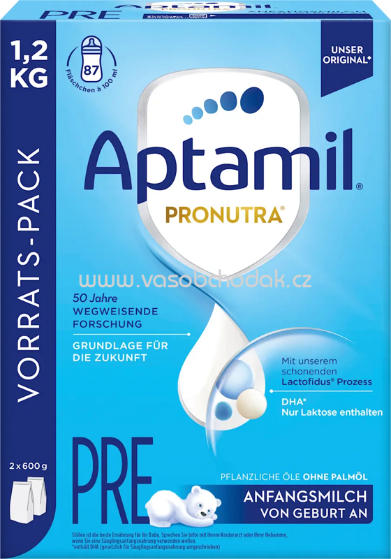Aptamil Anfangsmilch Pre Pronutra von Geburt an, 1200 g Aptamil Anfangsmilch Pre Pronutra von Geburt an, 1200 g