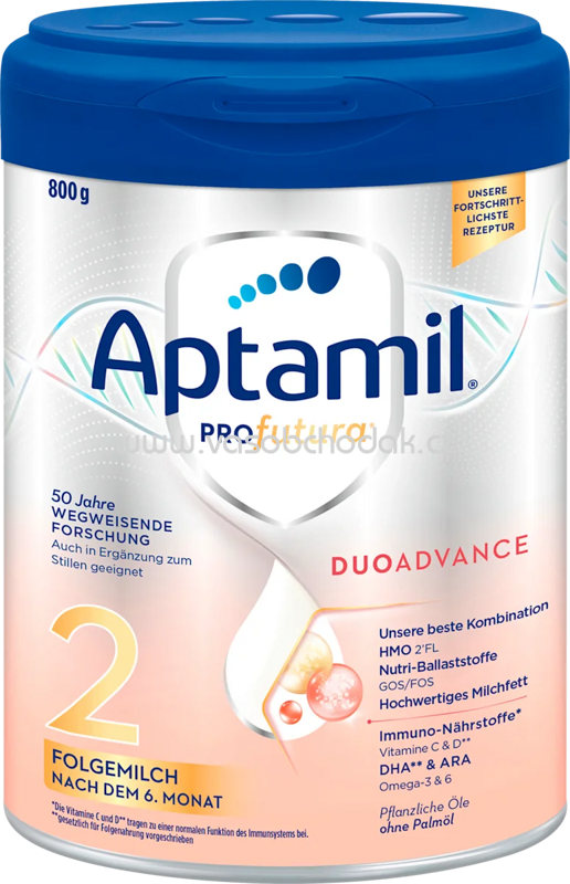 Aptamil Folgemilch 2 Profutura Duo Advance, nach dem 6. Monat, 800 g Aptamil Folgemilch 2 Profutura Duo Advance, nach dem 6. Monat, 800 g
