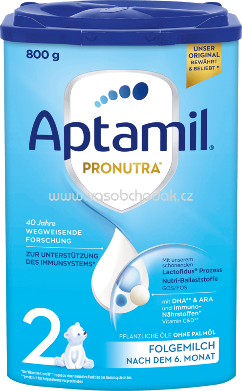 Aptamil Pronutra Folgemilch 2, nach dem 6. Monat, 800g Aptamil Pronutra Folgemilch 2, nach dem 6. Monat, 800g