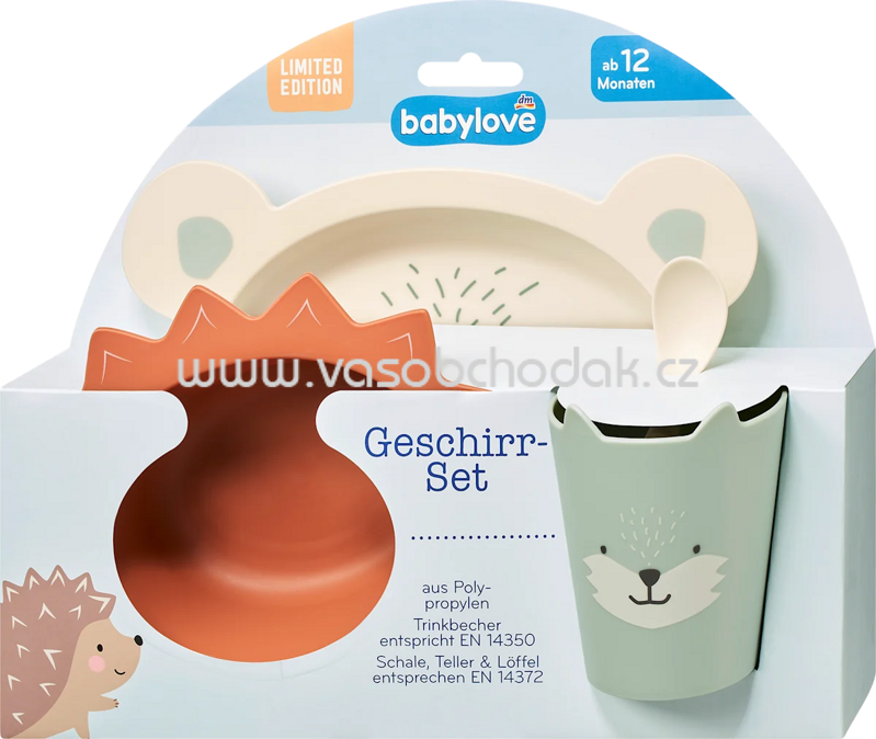 Babylove Geschirrset Naschkatzen, 4tlg, 1 St Babylove Geschirrset Naschkatzen, 4tlg, 1 St