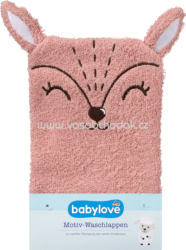 Babylove Waschlappen mit Motiv Reh, 1 St Babylove Waschlappen mit Motiv Reh, 1 St