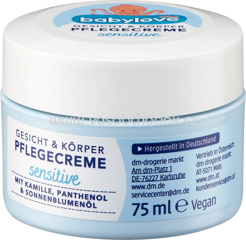 Babylove Baby Pflegecreme sensitive, 75 ml Babylove Baby Pflegecreme sensitive, 75 ml