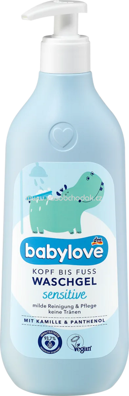 Babylove Baby Waschgel Kopf bis Fuß sensitive, 500 ml Babylove Baby Waschgel Kopf bis Fuß sensitive, 500 ml
