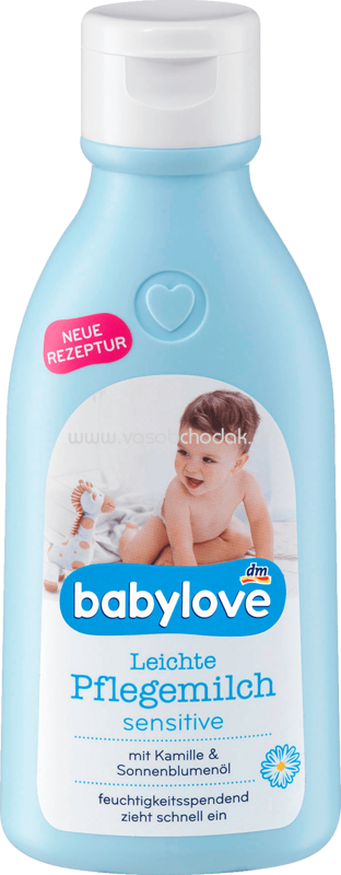 Babylove Leichte Pflegemilch sensitive, 250 ml