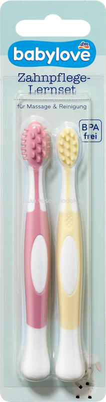 Babylove Zahnpflege-Lernset rosa/gelb, 2 St Babylove Zahnpflege-Lernset rosa/gelb, 2 St