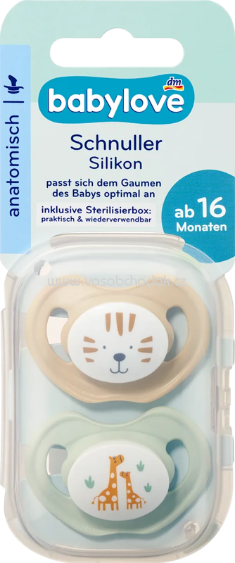 babylove Schnuller Silikon anatomisch, beige/mint, Gr. 3, ab 16 Monaten, 2 St babylove Schnuller Silikon anatomisch, beige/mint, Gr. 3, ab 16 Monaten, 2 St