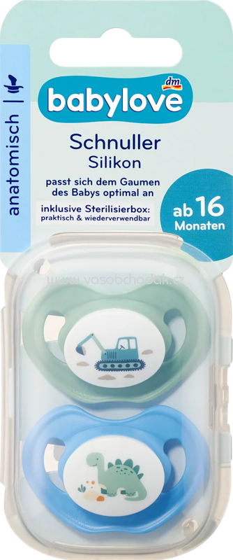 babylove Schnuller Silikon anatomisch, mint/blau, Gr. 3, ab 16 Monaten, 2 St babylove Schnuller Silikon anatomisch, mint/blau, Gr. 3, ab 16 Monaten, 2 St