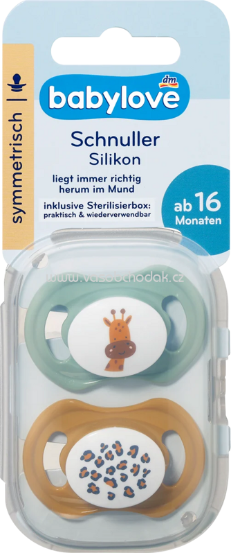 Babylove Schnuller Silikon symmetrisch, ocker/mint, ab 16 Monaten, 2 St Babylove Schnuller Silikon symmetrisch, ocker/mint, ab 16 Monaten, 2 St