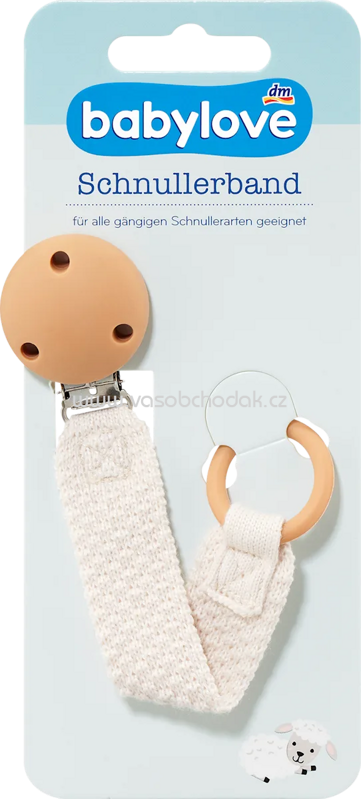 Babylove Schnullerband creme, 1 St