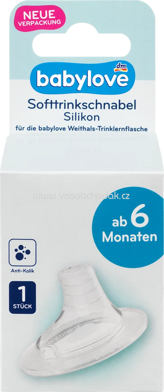 Babylove Soft-Trinkschnabel aus Silikon, Größe 2, ab 6 Monaten, 1 St