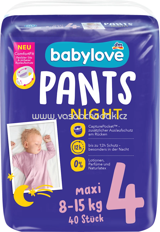 babylove Baby Pants Night Gr. 4 Maxi 8-15 kg, 40 St babylove Baby Pants Night Gr. 4 Maxi 8-15 kg, 40 St