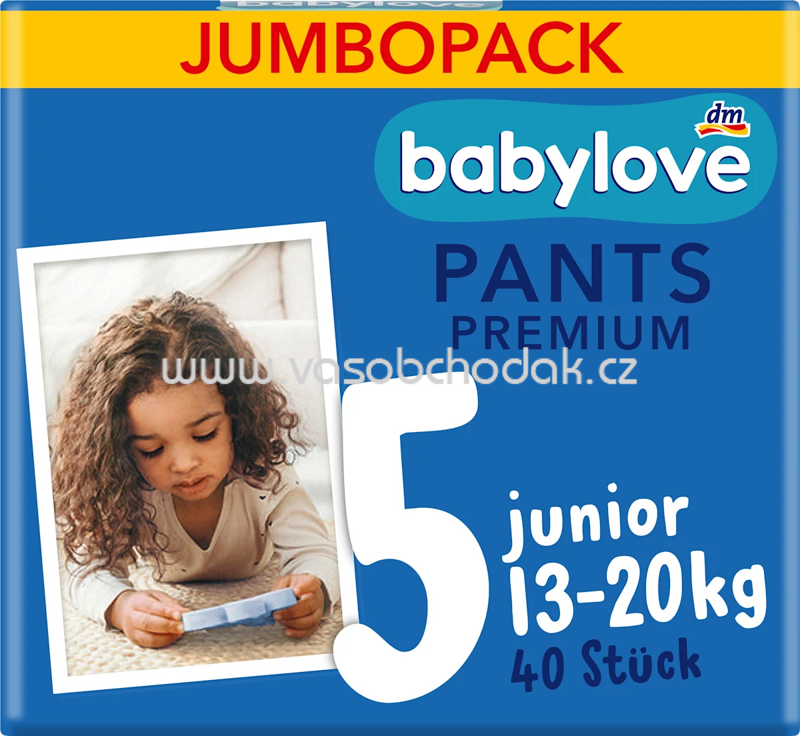 Babylove Baby Pants Premium Gr. 5 Junior, 13-20 kg, Jumbo Pack, 40 St Babylove Baby Pants Premium Gr. 5 Junior, 13-20 kg, Jumbo Pack, 40 St